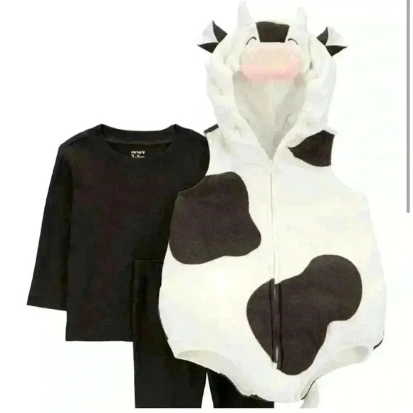 Carter's Halloween Cow Costume Size 12 Months Fleece EUC! - Picture 4 of 4